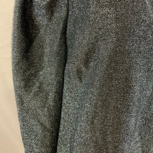 Happy Nature One Shoulder Dress XL Gray Blue Sparkle Metallic Long Sleeve Lined - Picture 5 of 12